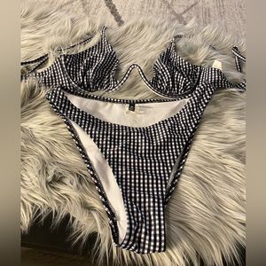 Gingham Pattern Navy